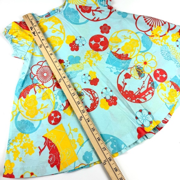 Kenzo Jungle NEW Baby Sz 12M Blue Floral Dress with Panty Set Lightweight Cotton - Picture 9 of 10